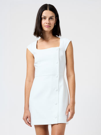 Azra Twill Square Neck Mini Dress