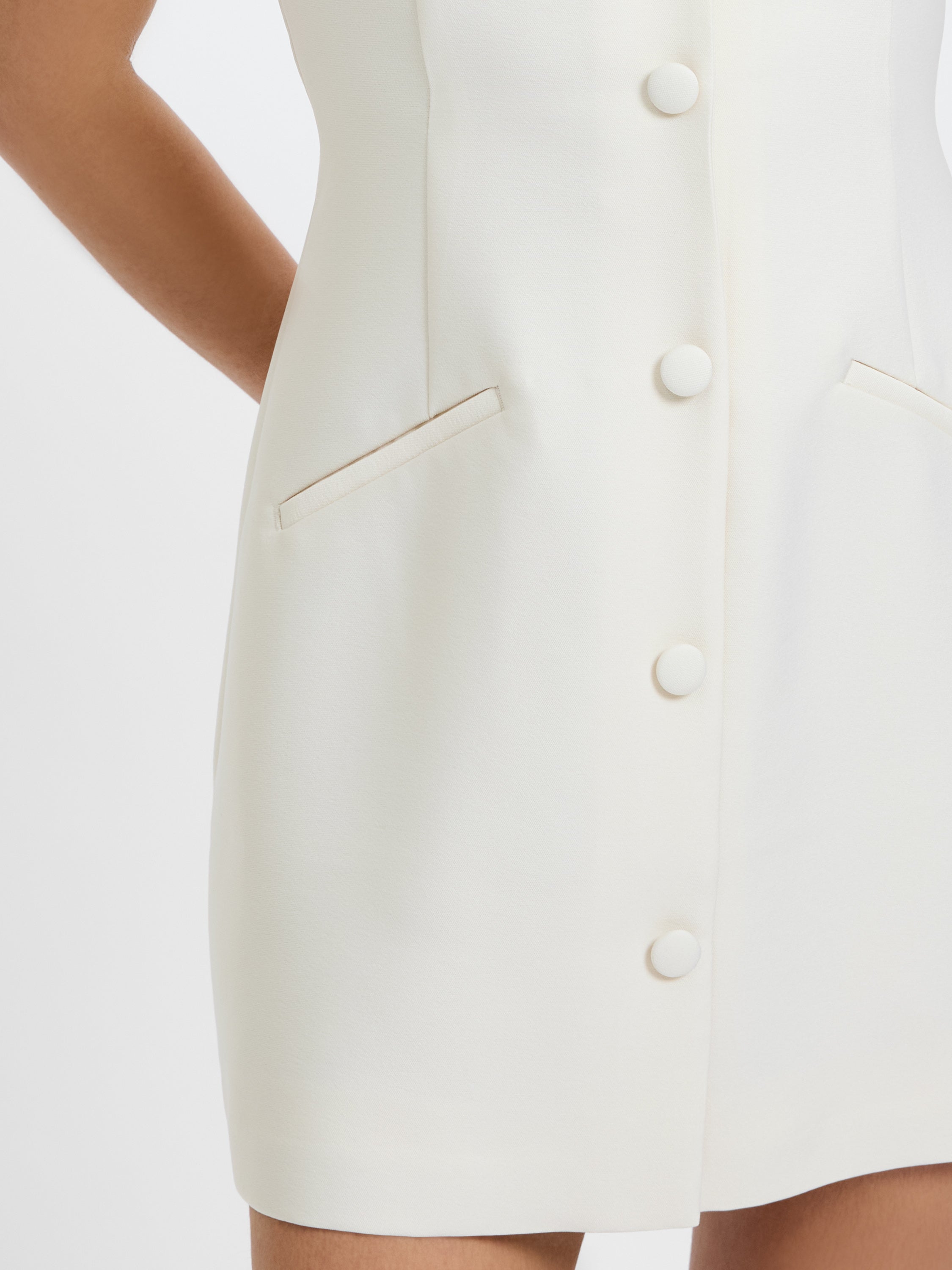 STRUCTURED TAFFETA MINI DRESS VIEW 3