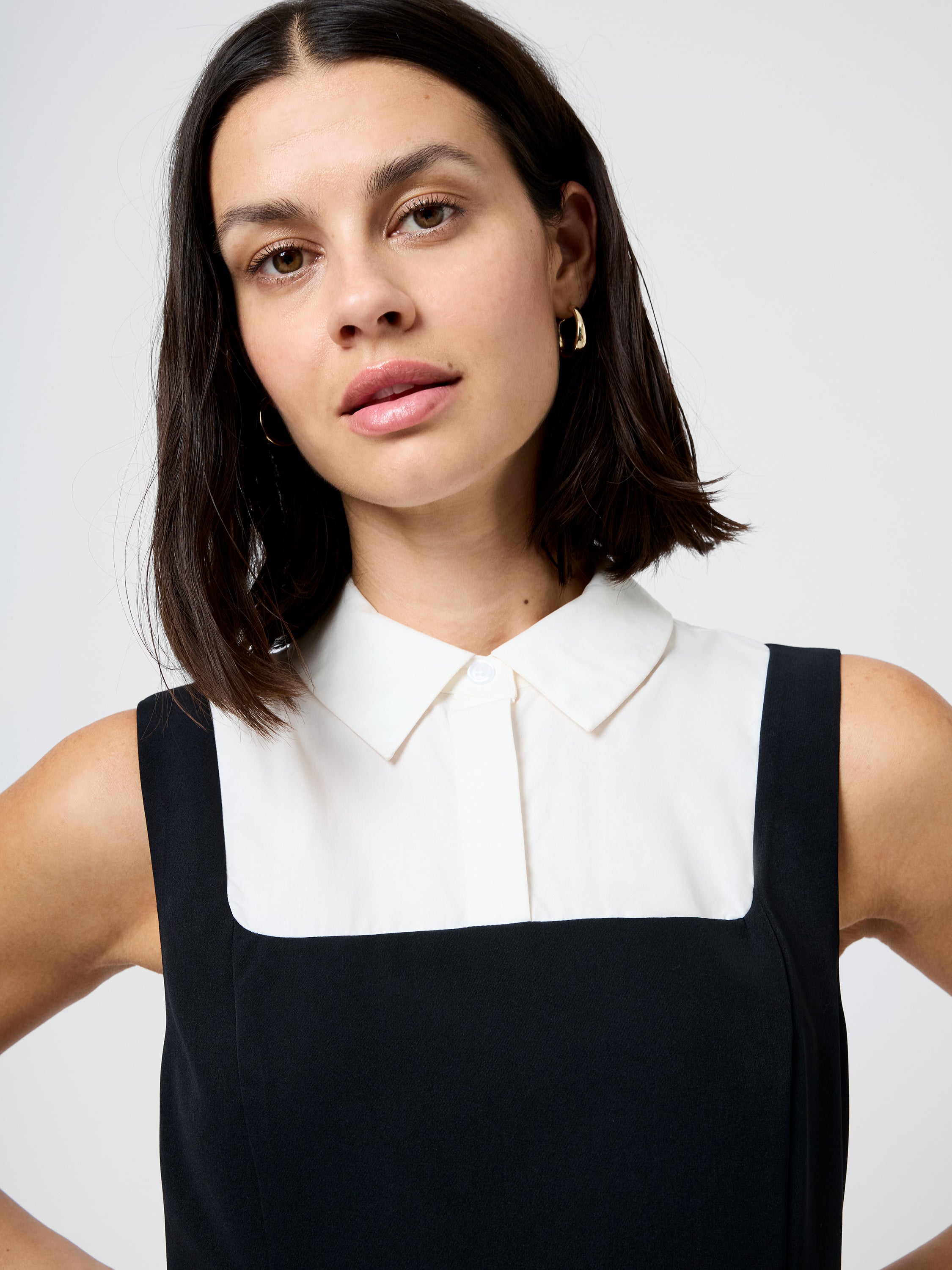 Echo Crepe Sleeveless Mini Dress