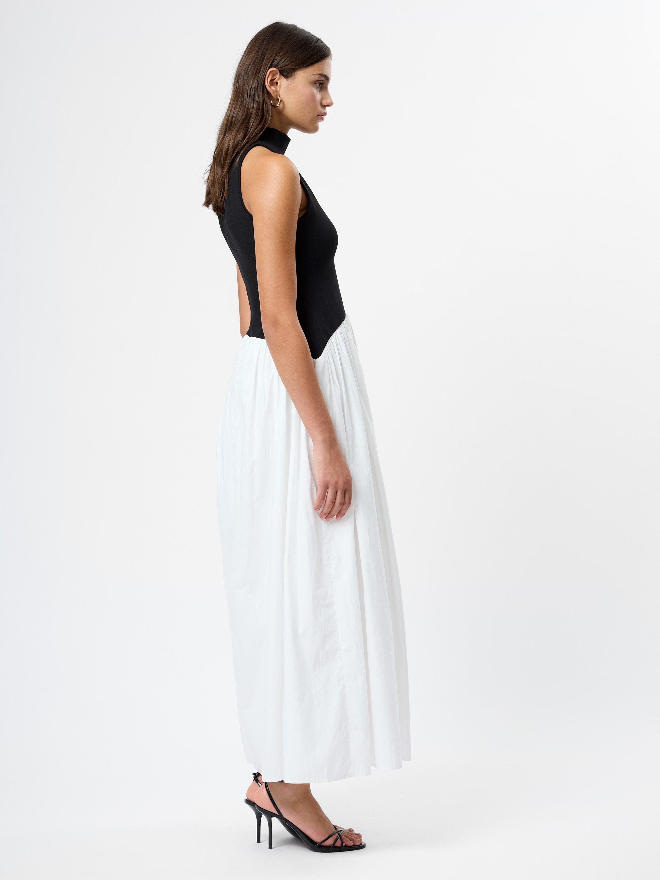 PONTE COMBO MAXI DRESS VIEW 4