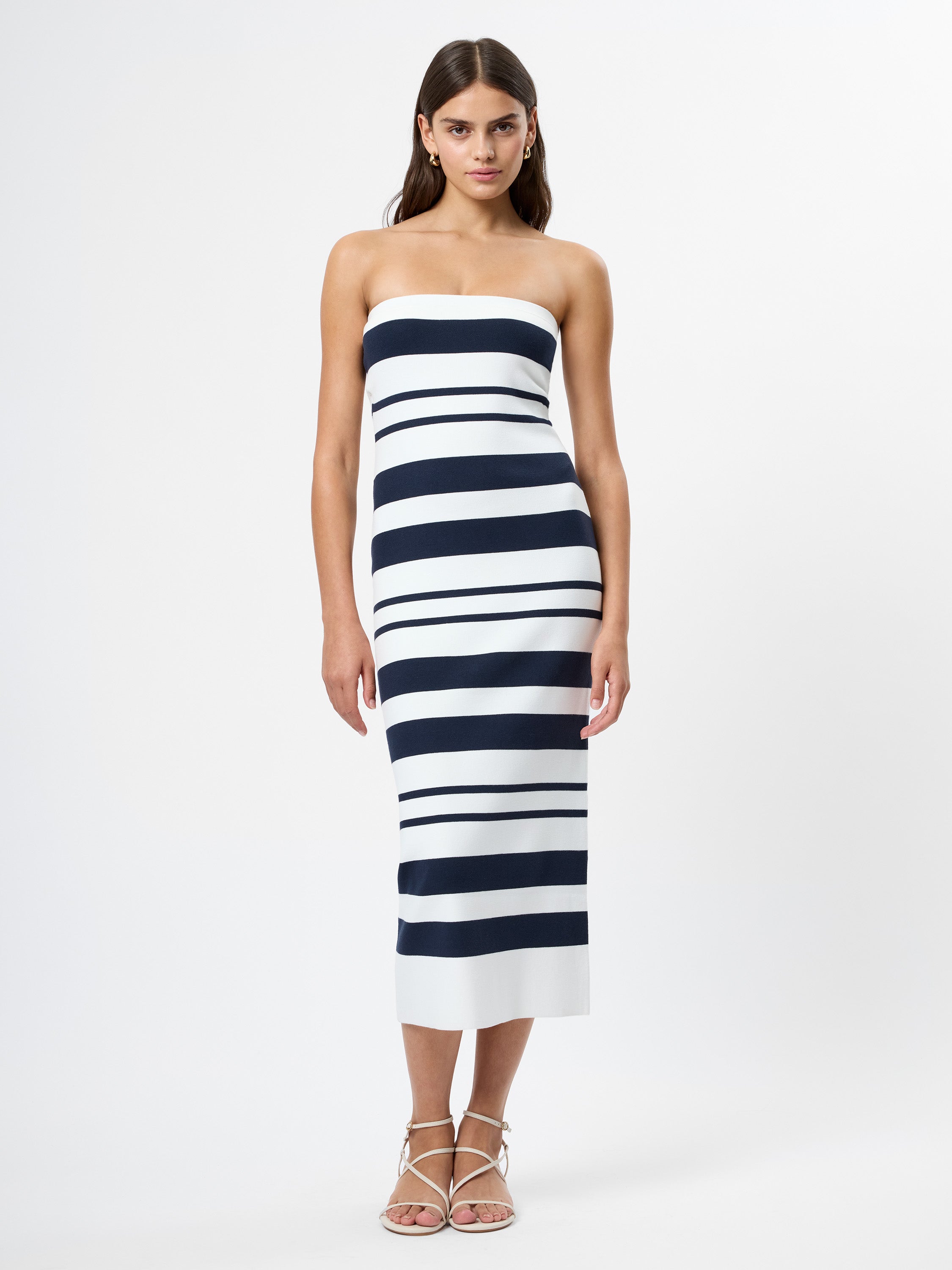 MAXIME KNIT STRAPLESS MIDI DRESS VIEW 3