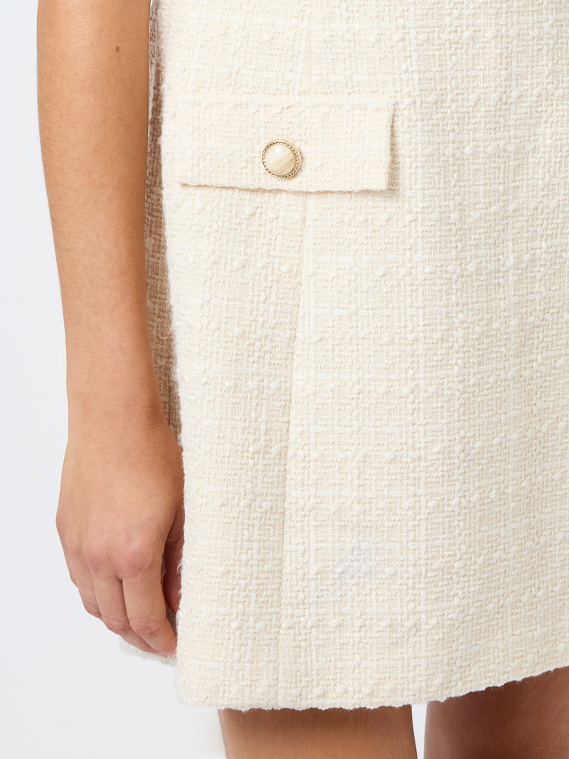 Structured Tweed Mini Dress
