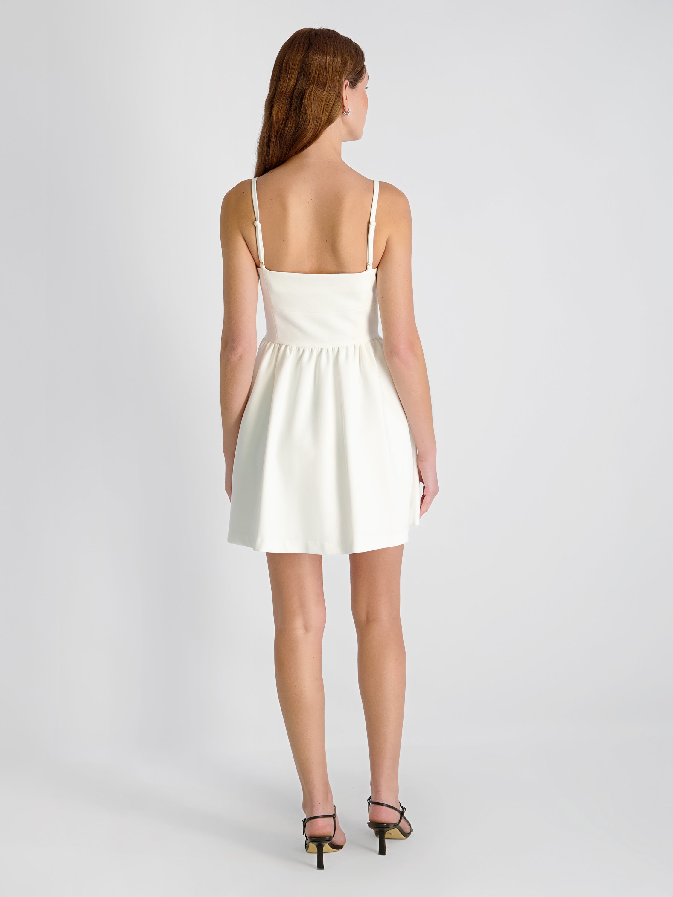 WHISPER MULTI SEAM STRAPPY MINI DRESS VIEW 4