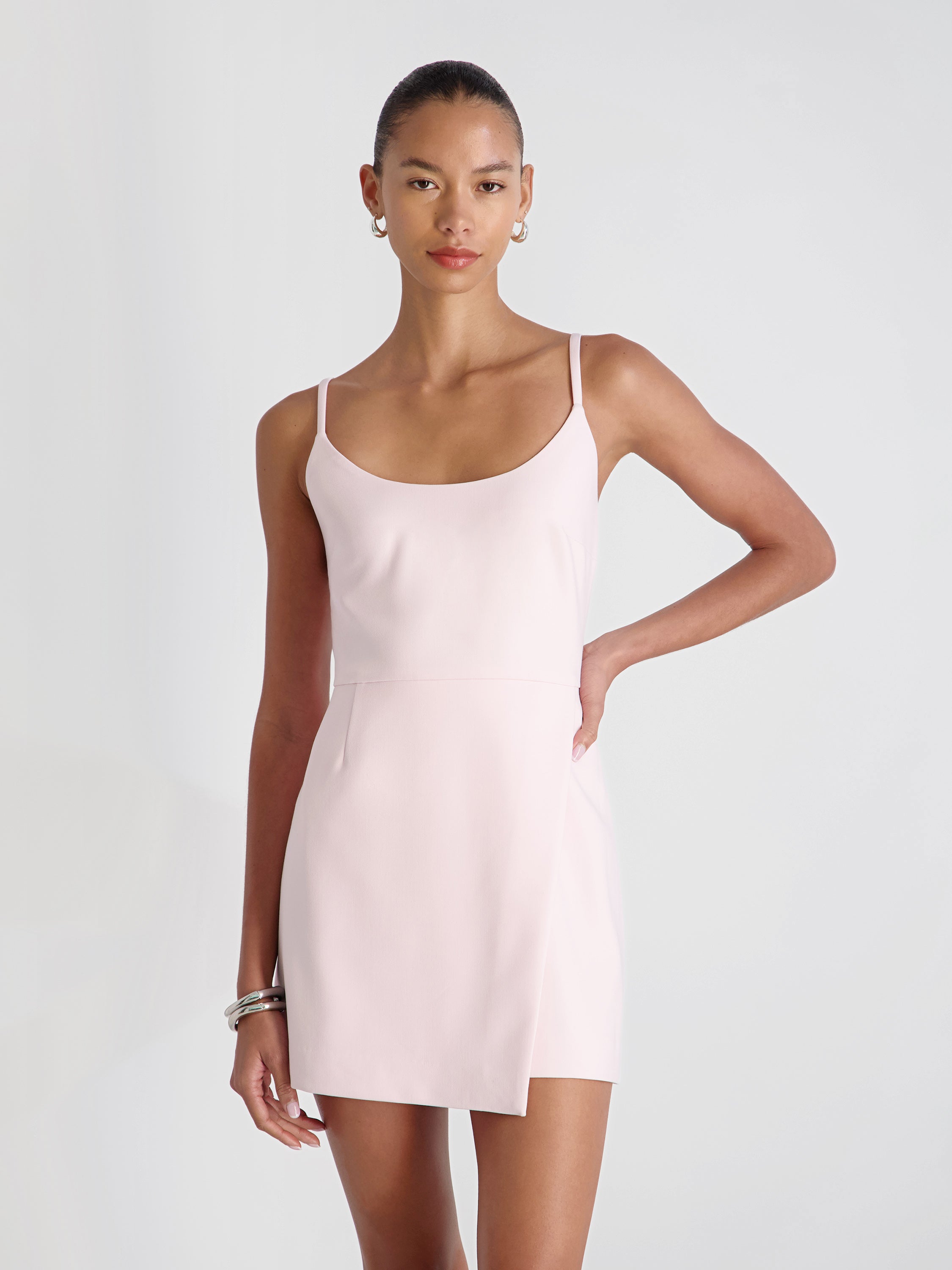 WHISPER SCOOP NECK ENVELOPE MINI DRESS View 2 | Dresses