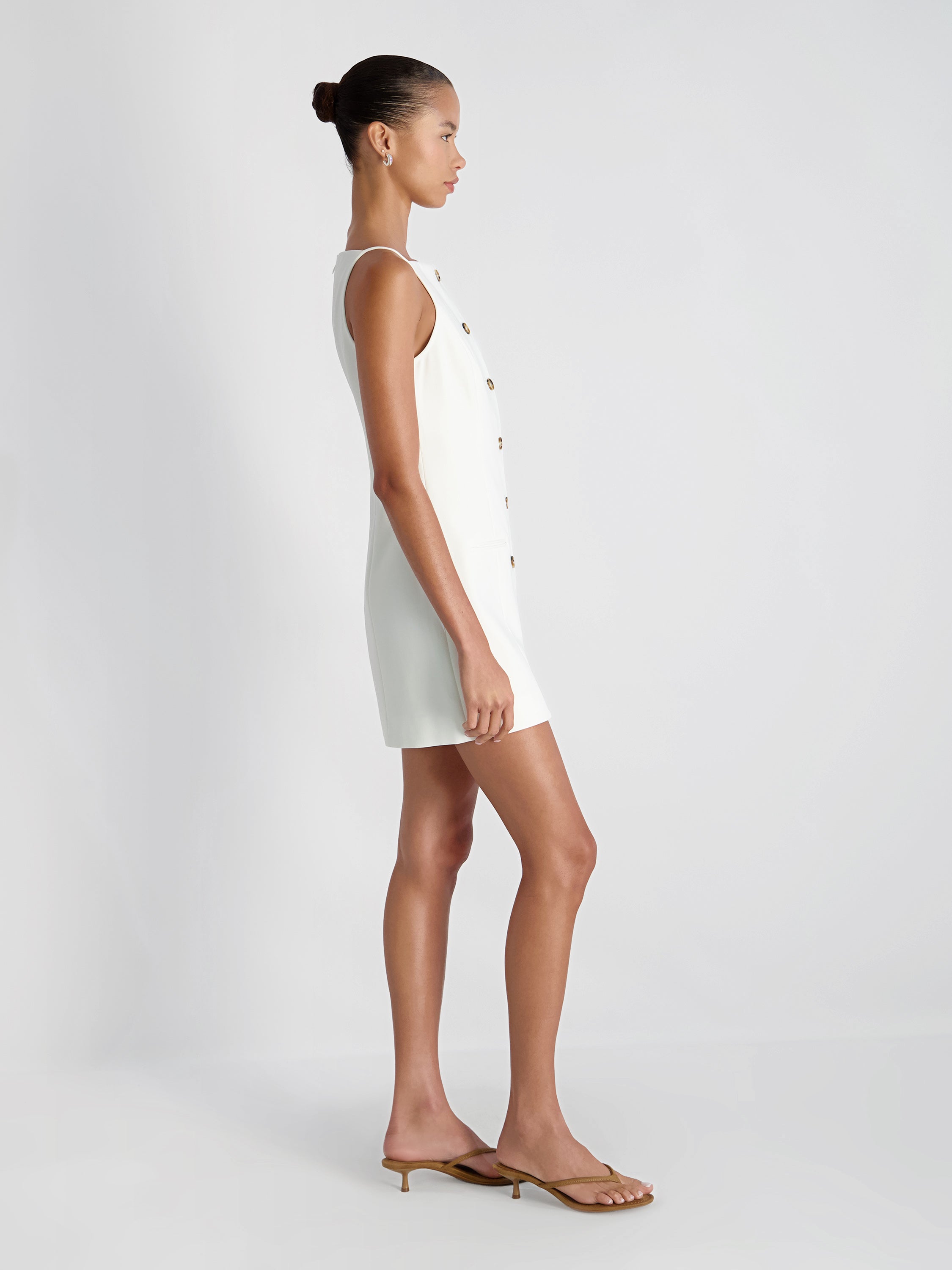 AZRA TWILL SQUARE NECK DRESS VIEW 5