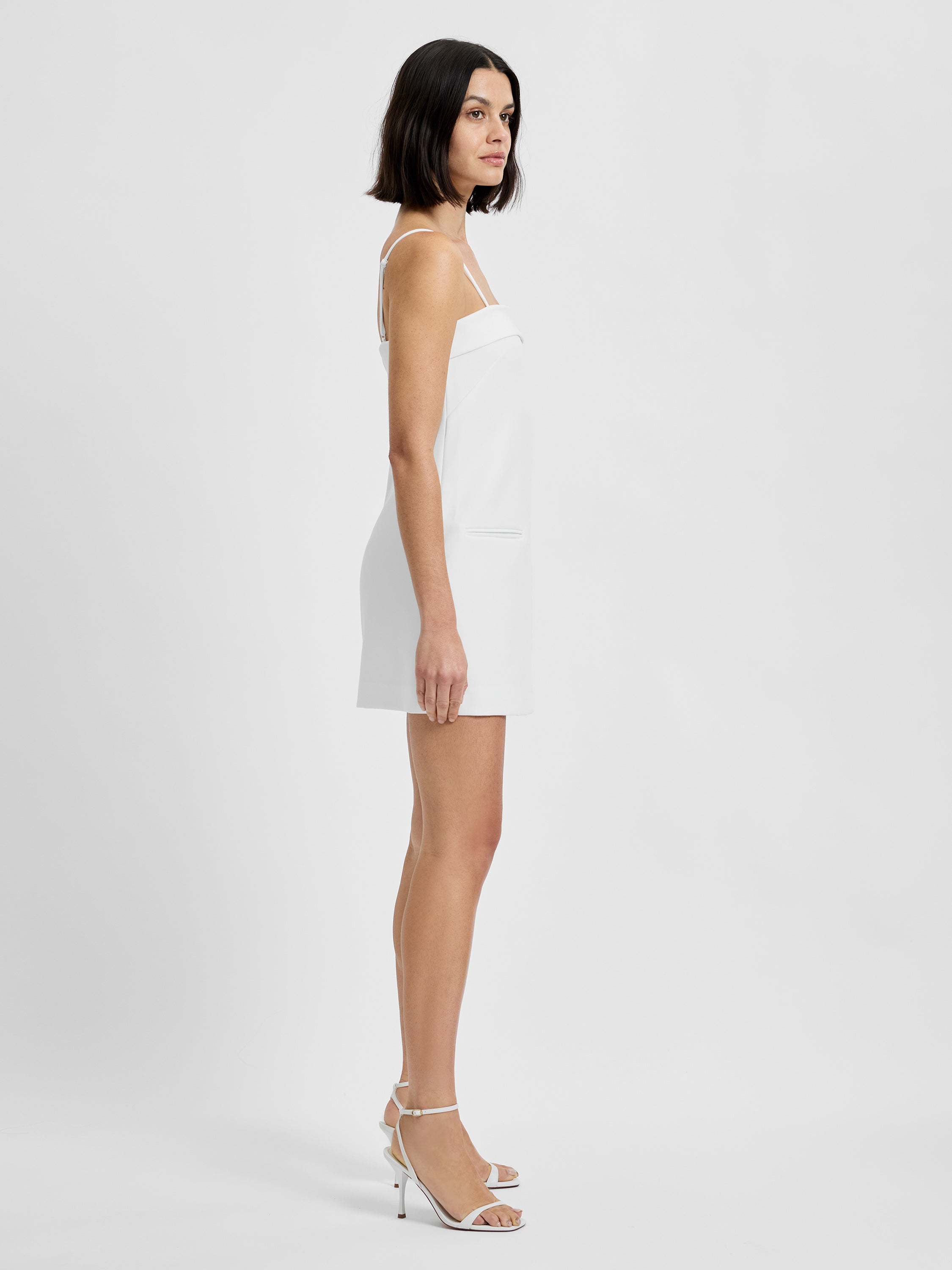 AZRA TWILL FOLDOVER STRAPPY DRESS VIEW 5 | New Arrivals