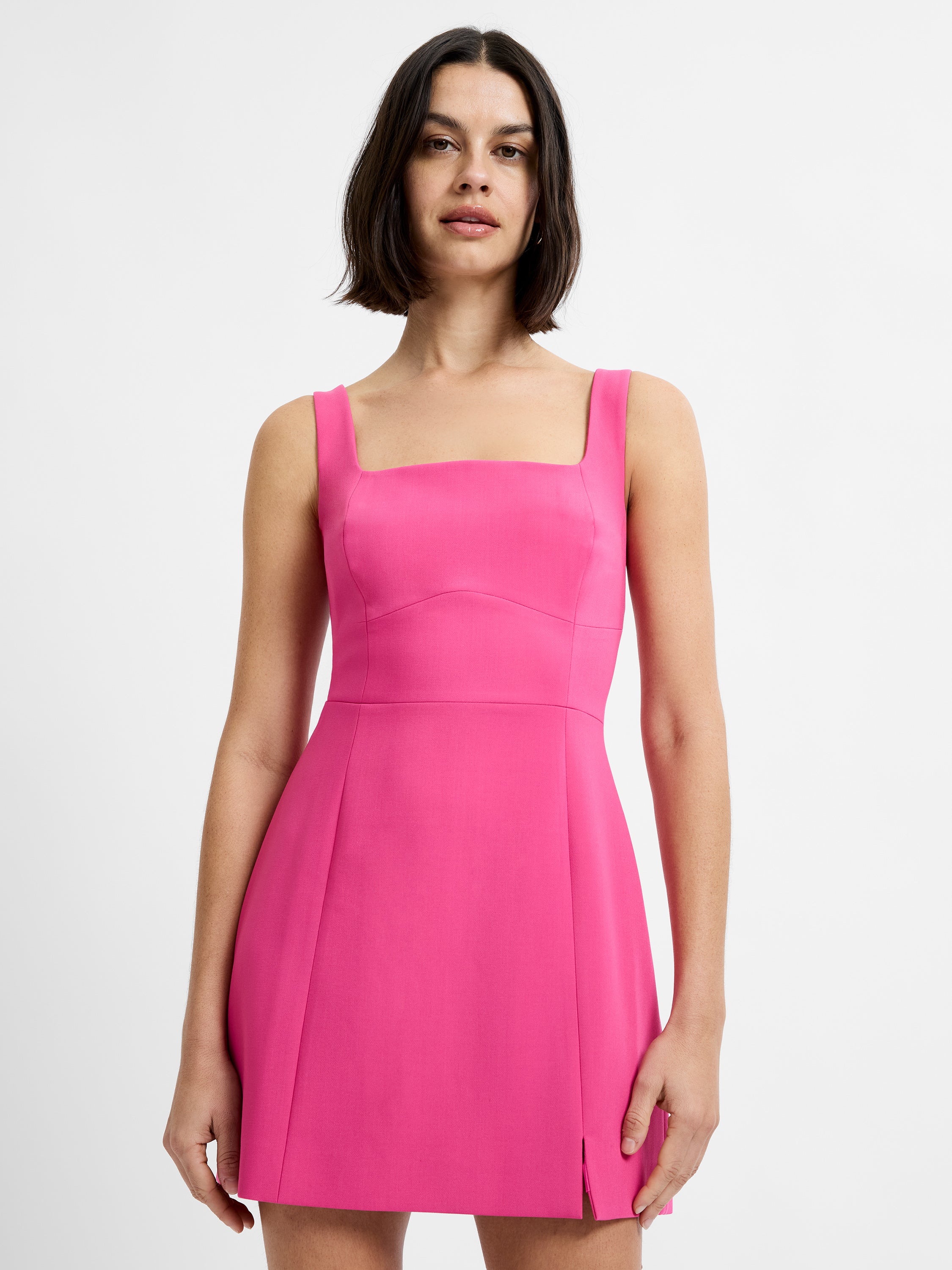 AZRA TWILL SLIT MINI DRESS View 2 | Products