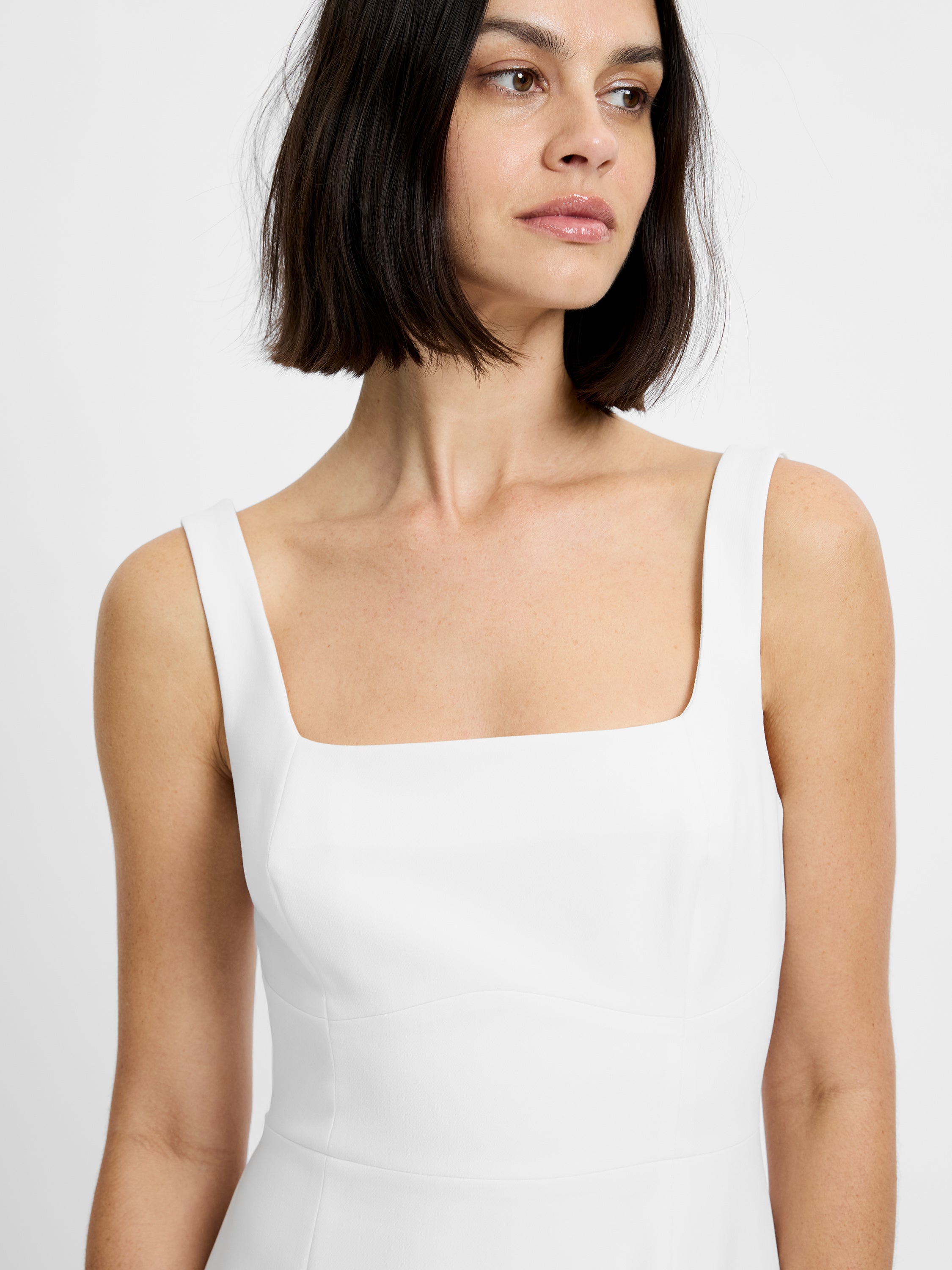 AZRA TWILL SLIT MINI DRESS VIEW 4