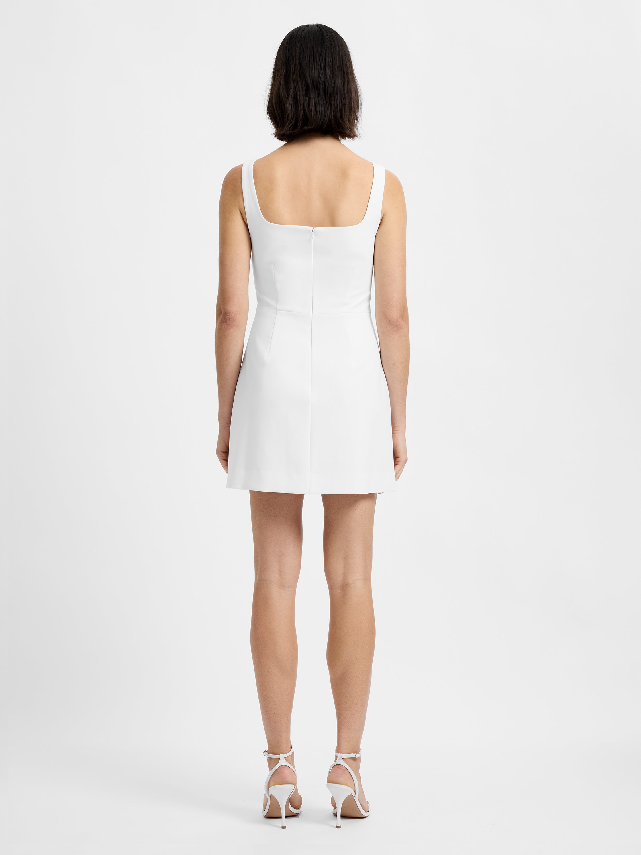 AZRA TWILL SLIT MINI DRESS VIEW 3