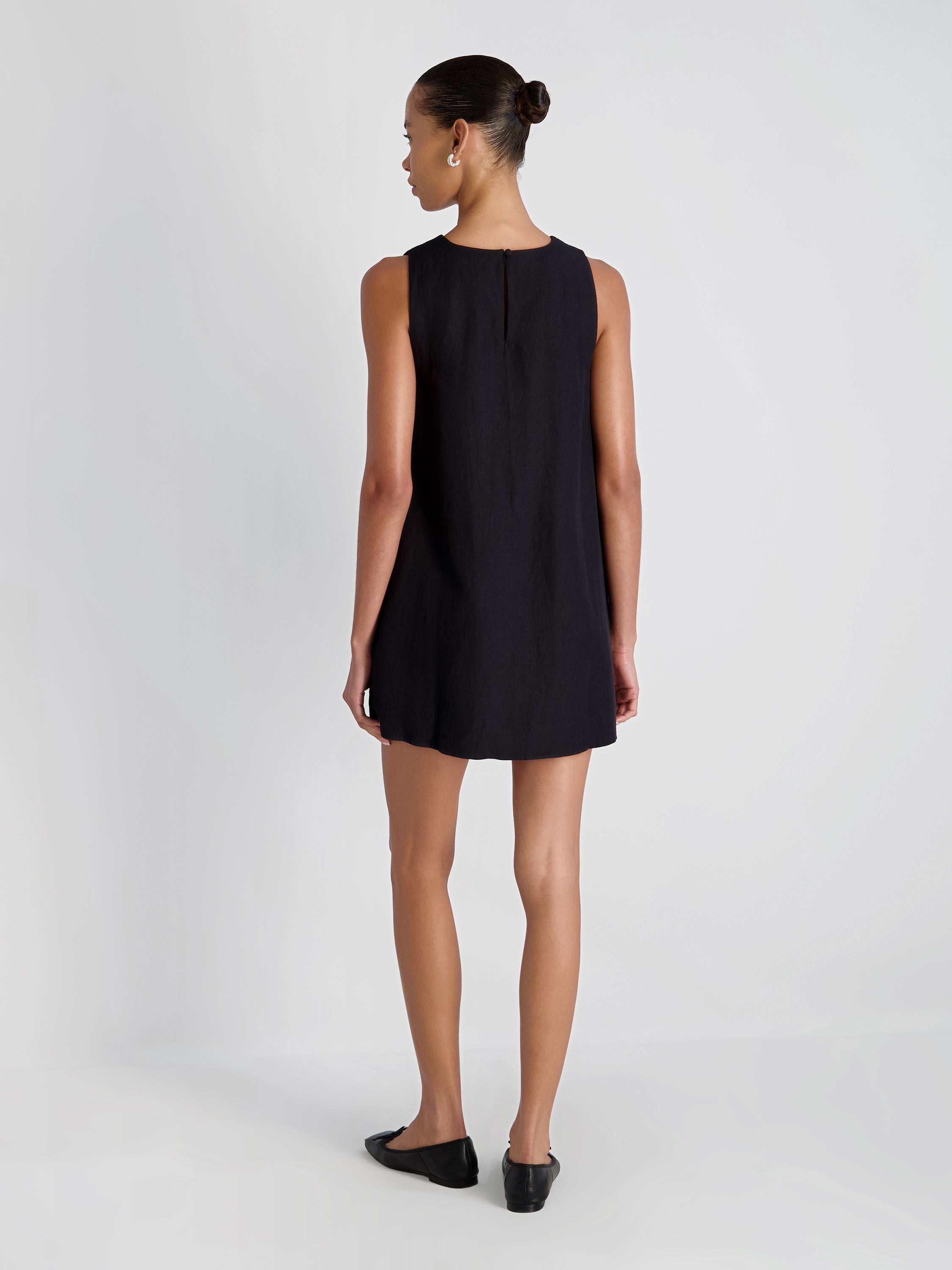 COOPER LINEN SLEEVELESS MINI DRESS VIEW 3