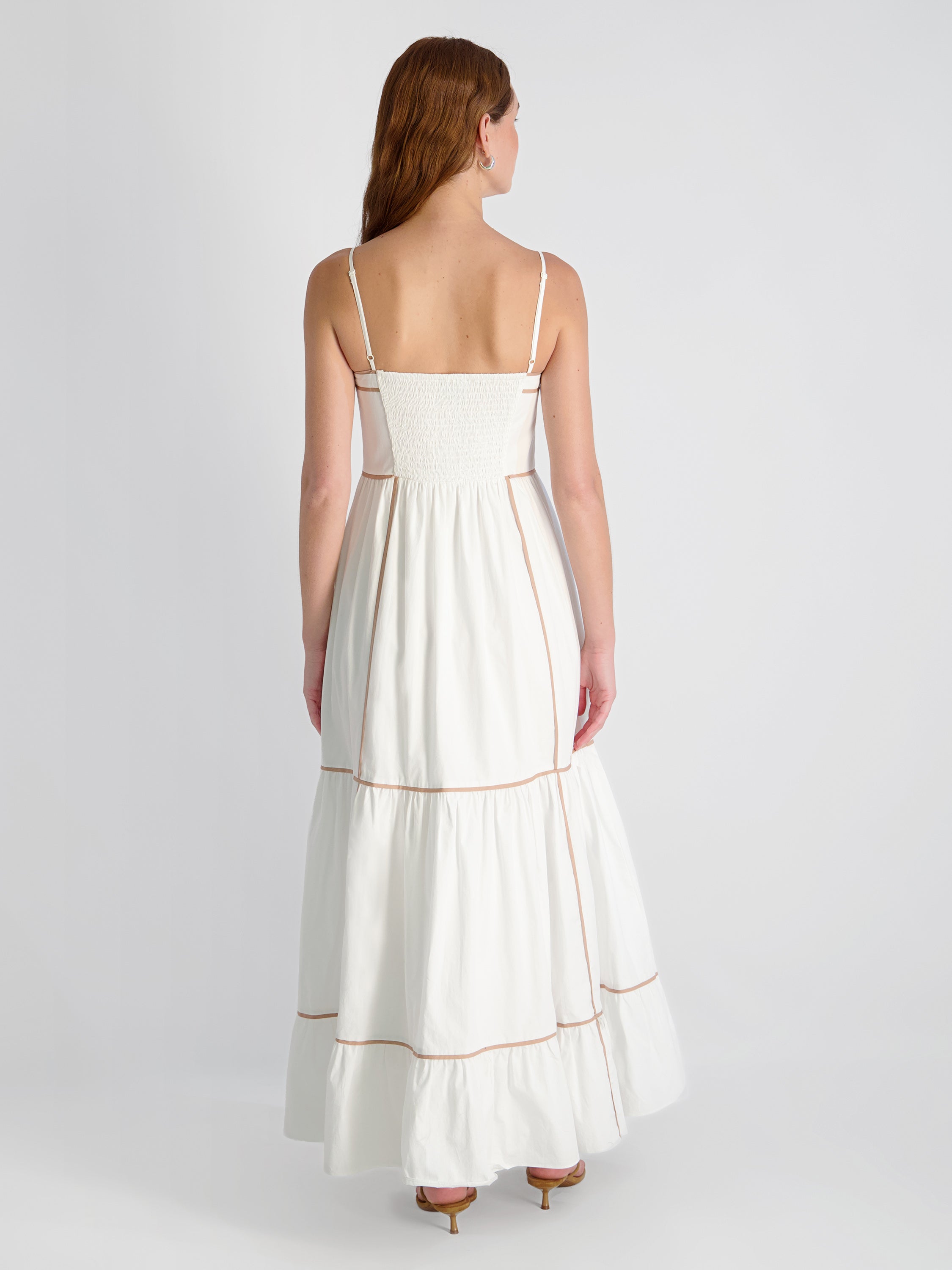 Cambria Cotton Contrast Trim Maxi Dress | French Connection US Cambria Cotton Contrast Trim Maxi Dress | French Connection US