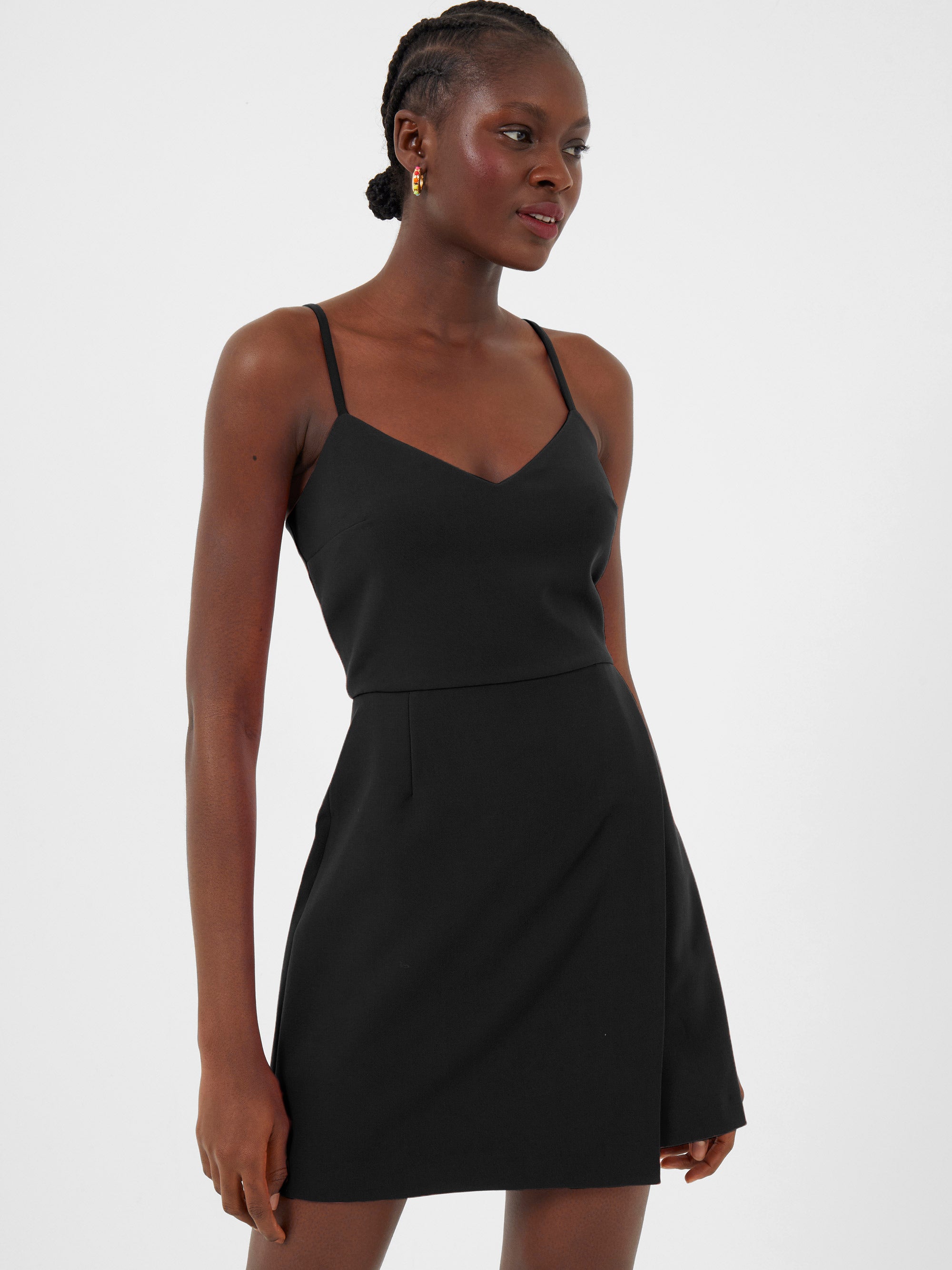 Whisper Envelope Skirt Dress Black | French Connection US Whisper Envelope Skirt Dress Black | French Connection US