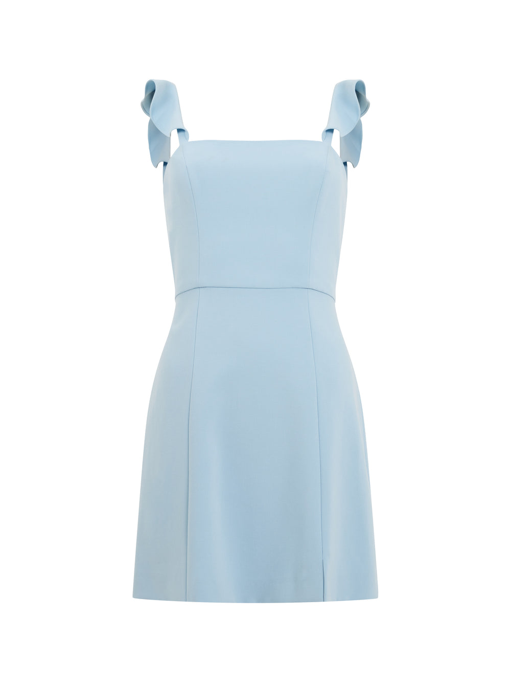 Whisper Ruffle Strap Dress Light Dream Blue | French Connection US