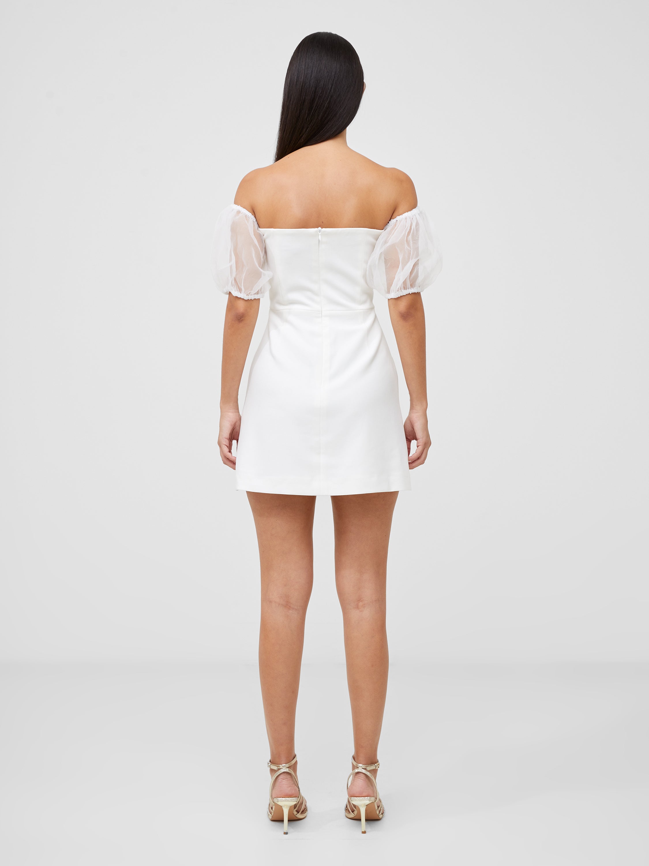 Whisper Organza Puff Sleeve Dress