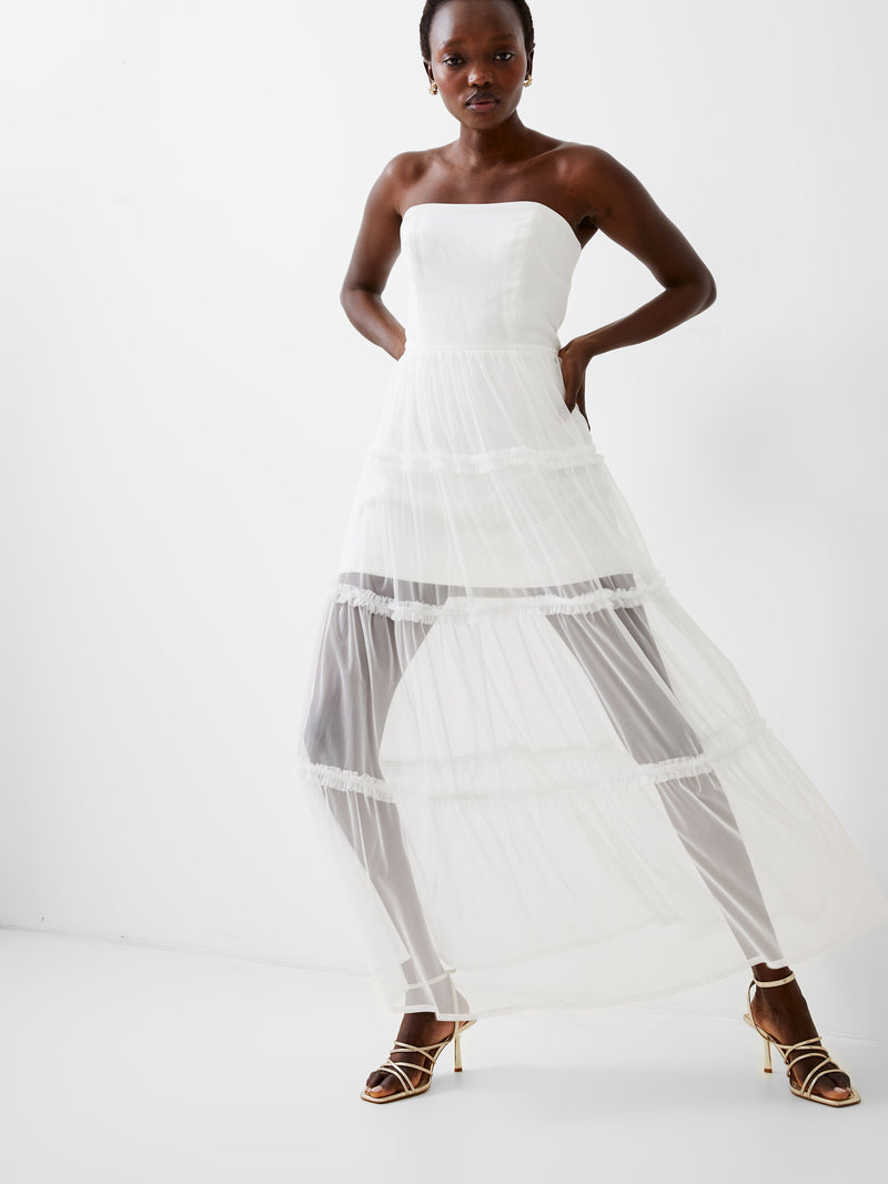 Whisper Tulle Dress Summer White French Connection US