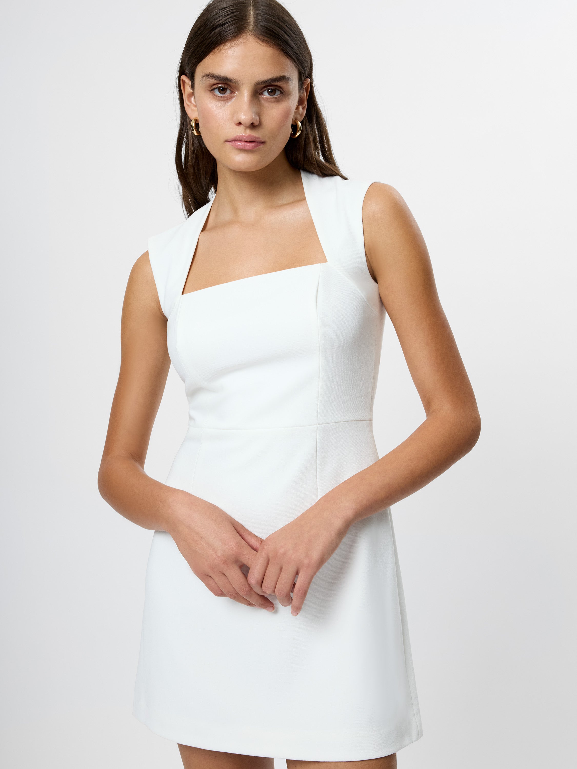 WHISPER RUTH SQUARE NECK DRESS View 1 | White Dresses