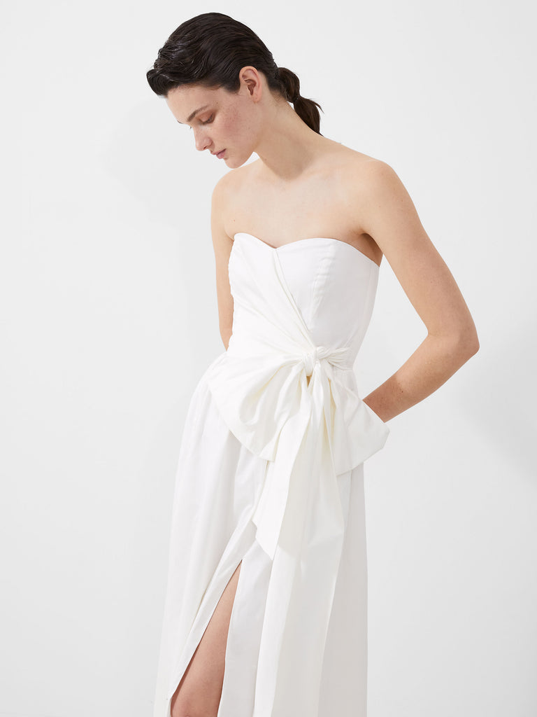 Florida Summer Strapless Maxi Dress Summer White | French Connection US