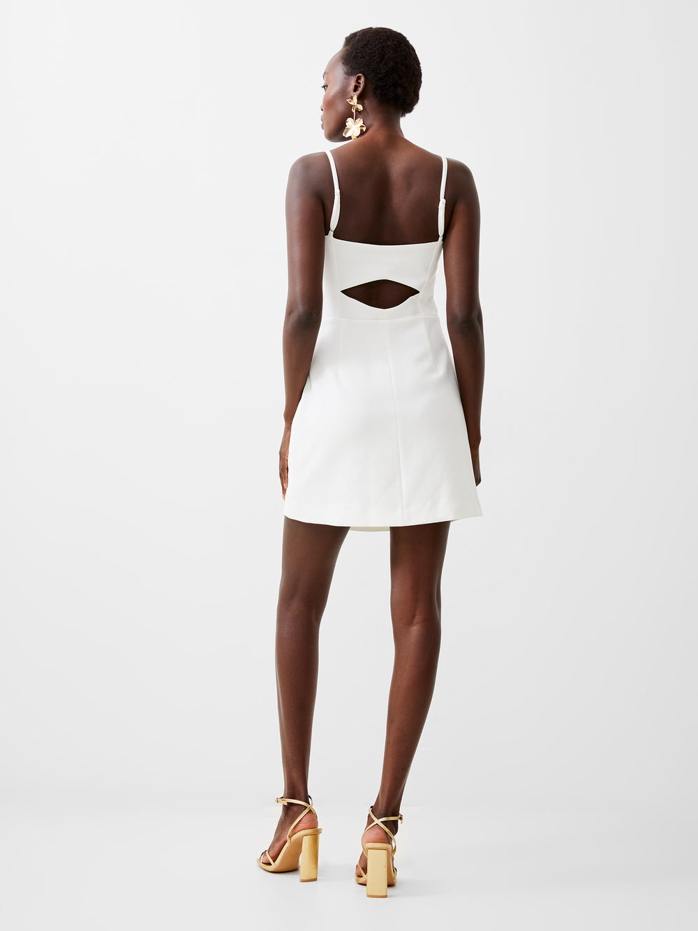 Whisper Straight Neck Strappy Dress Summer White French Connection US