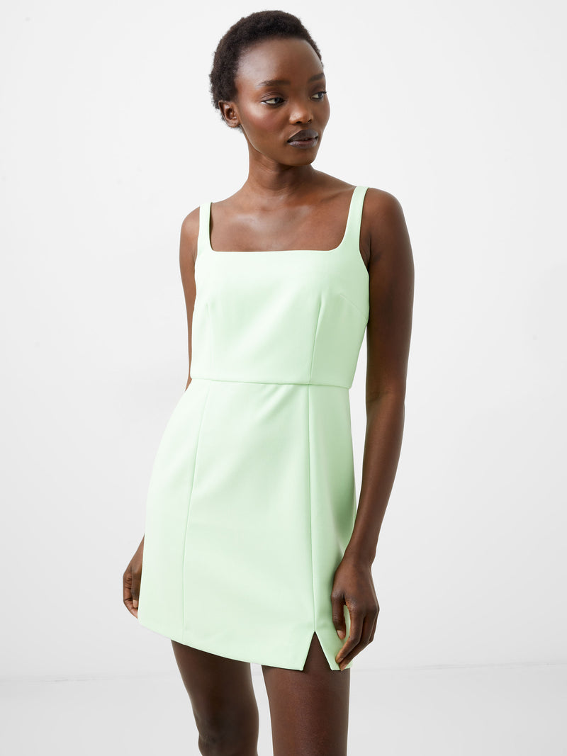 Whisper Square Neck Strappy Dress Paradise Green French Connection US