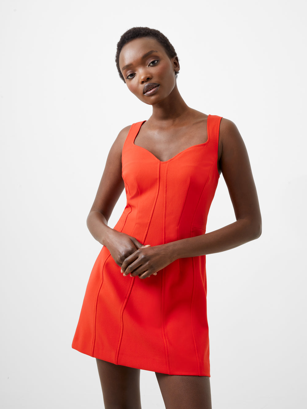 French connection whisper ruth ruffled mini dress online