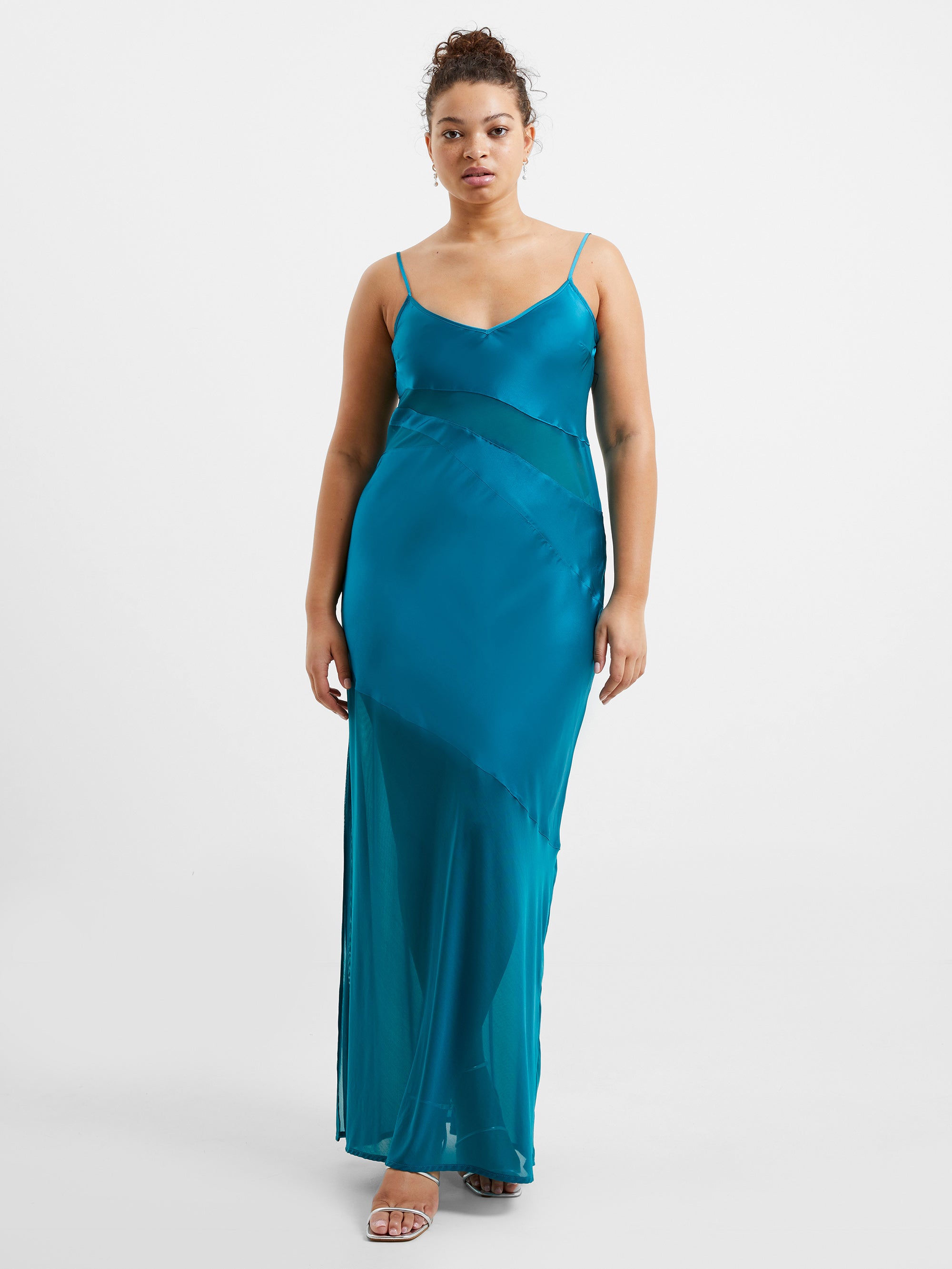 Rent French Connection Diana Drape Midi Dress | Hirestreet