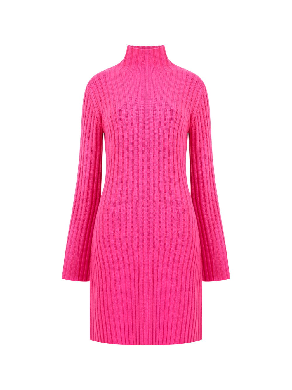 Babysoft Mock Neck Sweater Dress Fuchsia