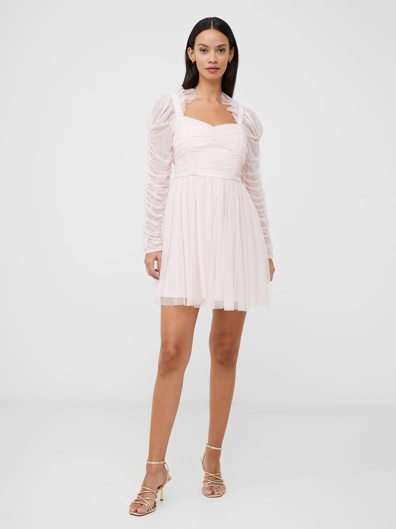 Edrea Tulle Dress Mauve Morn | French Connection US
