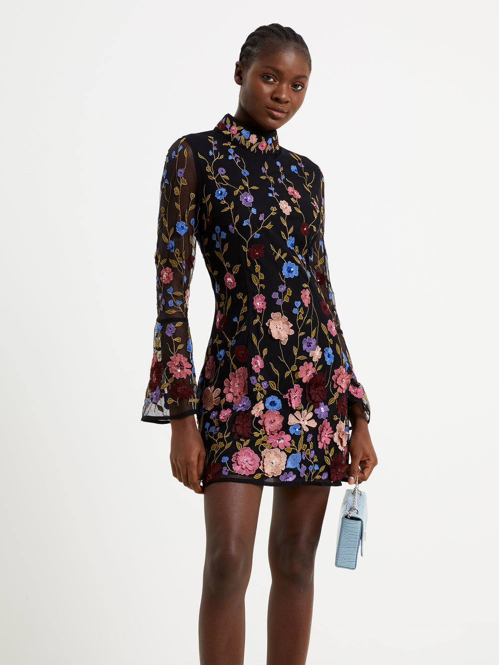 French Astrida | Black Multi Embellished US Dress Connection