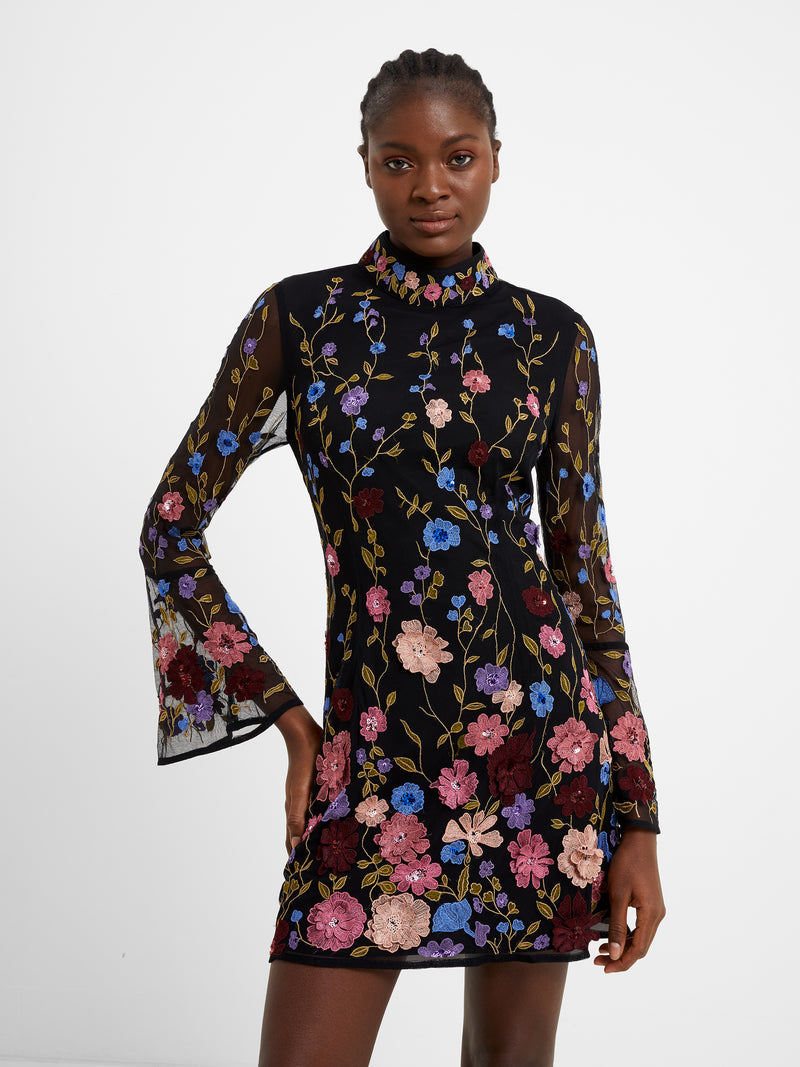 Astrida Embellished Dress Black Multi | French Connection US
