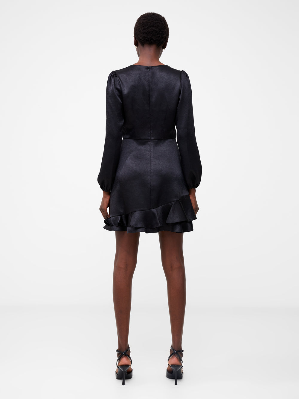 Denney Satin Dress Black | French Connection US