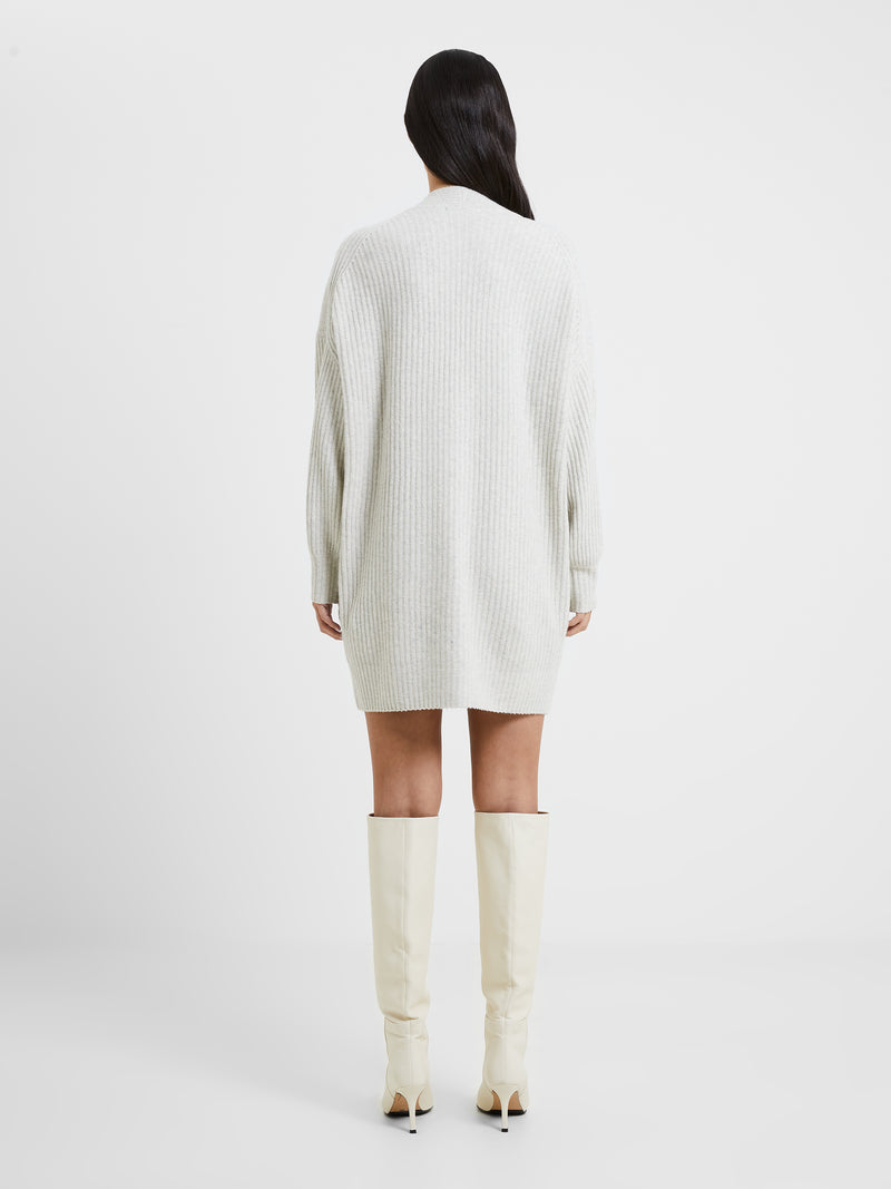 Vhari Ribbed Button Down Sweater Dress Light Oatmeal Mel | French  Connection US | Sweatkleider