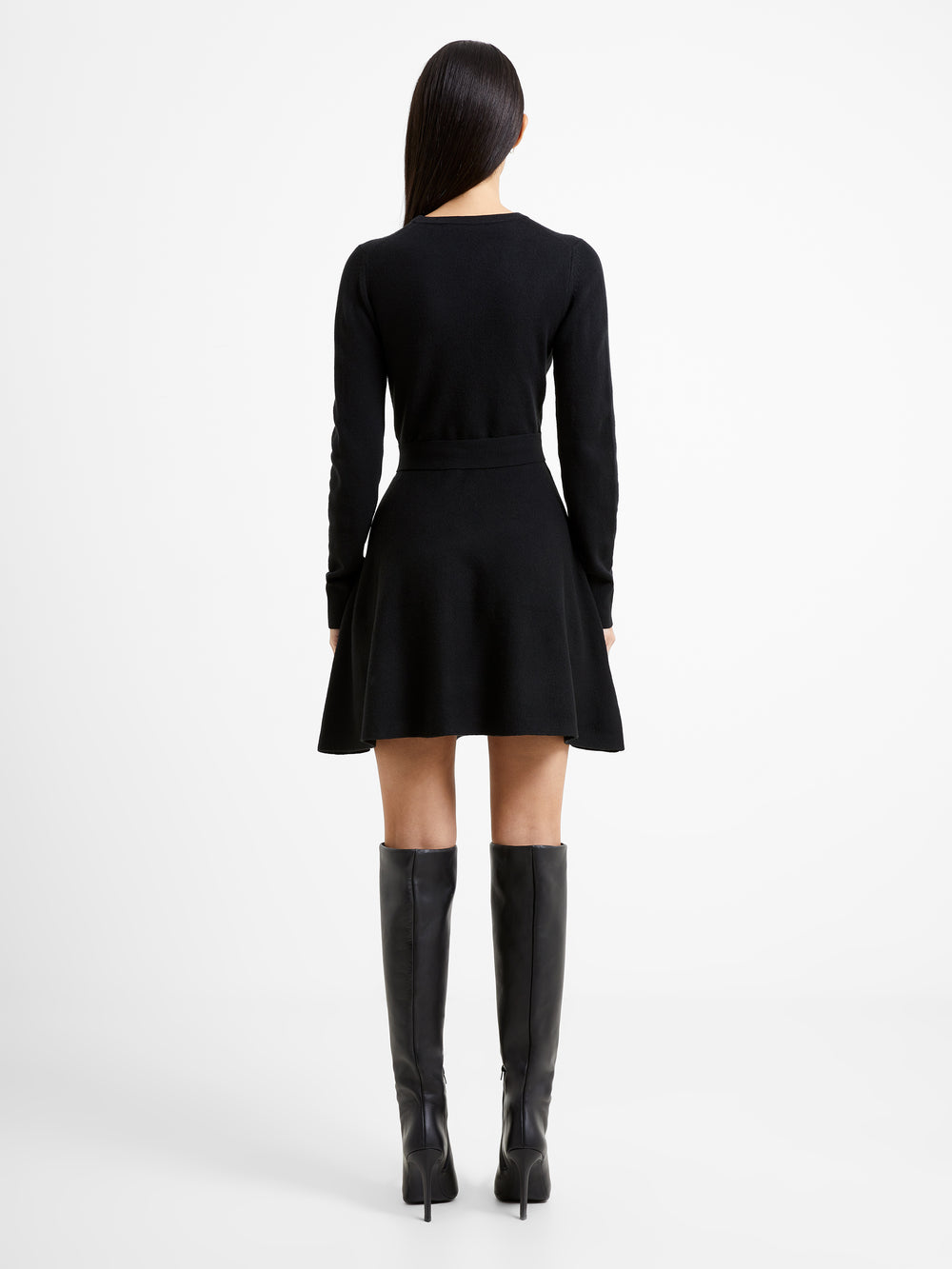 Babysoft Wrap Mini Dress Black | French Connection US