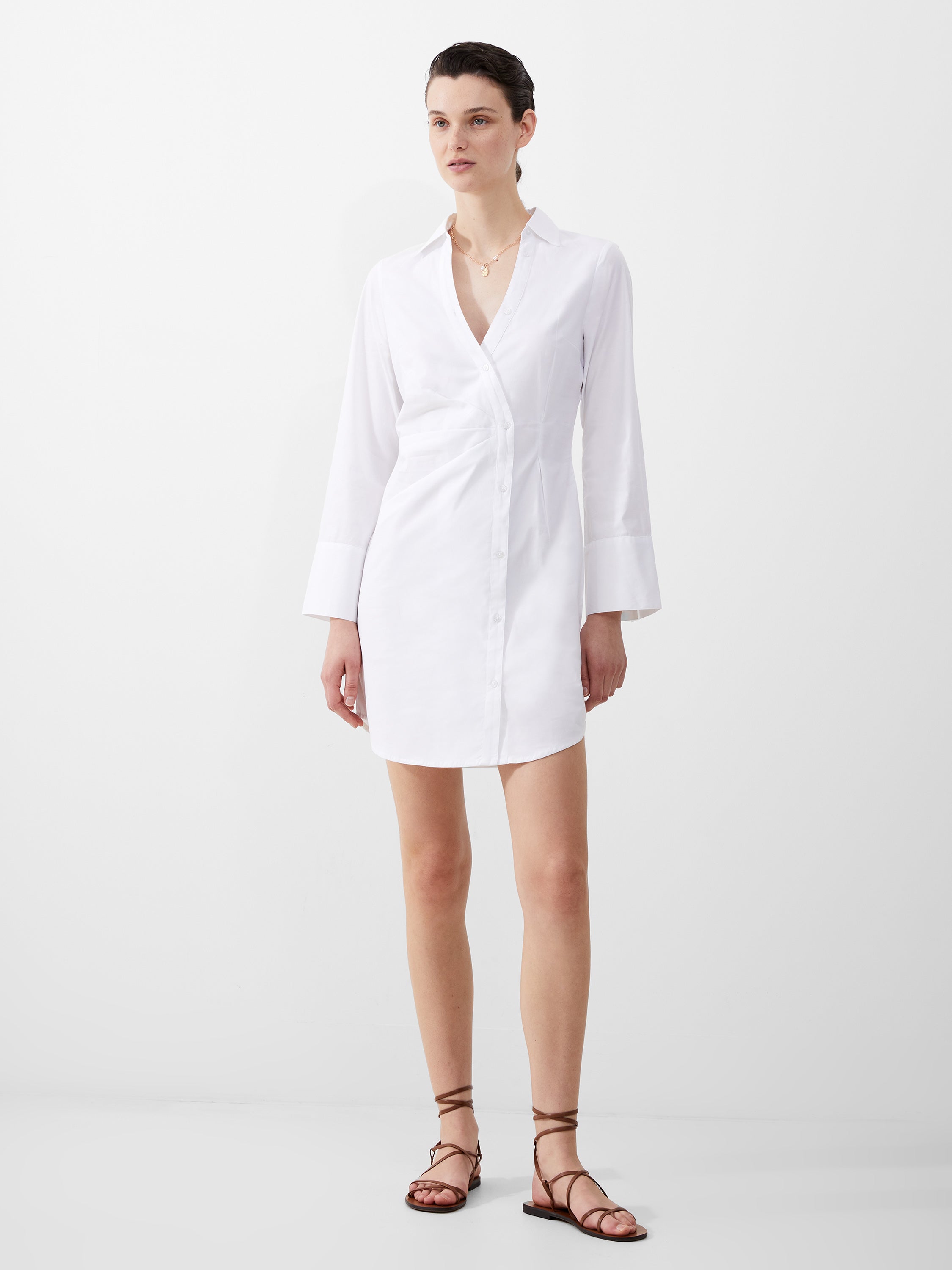 Isabelle Poplin Asymmetric Dress