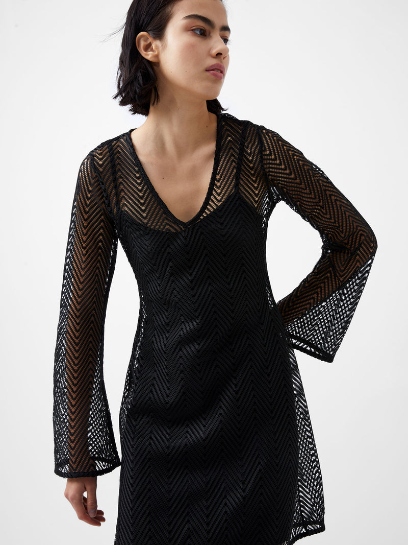 Rudy Textured Dress Black | French Connection US