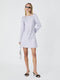 Ennis Satin Longsleeve Mini Dress Lavender