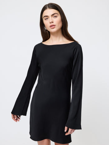 Ennis Satin Longsleeve Mini Dress