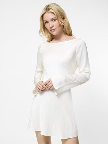 Ennis Satin Longsleeve Mini Dress