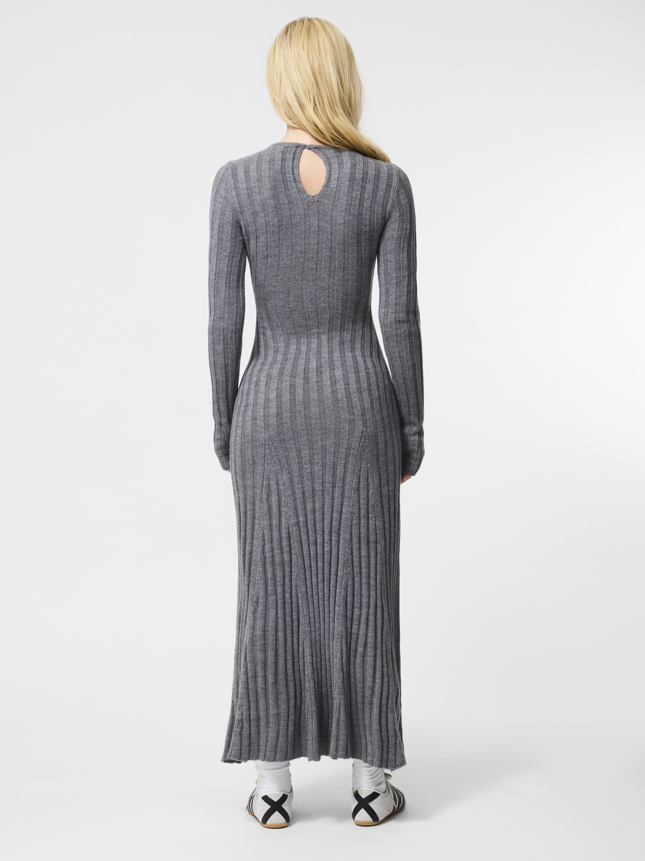 Babysoft Long Sleeve Midi Dress Mid Grey Melange | French