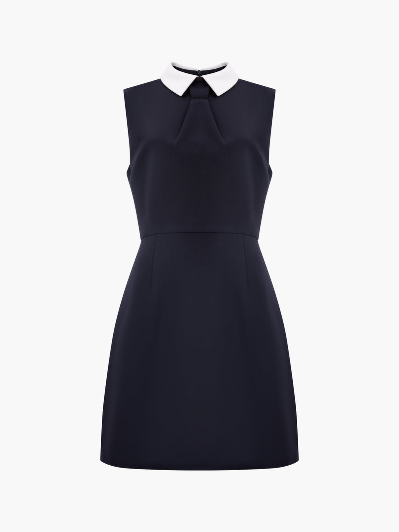 Gemma Collared Tie Mini Dress