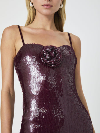 Beatrice Sequin Strappy Corsage Mini Dress
