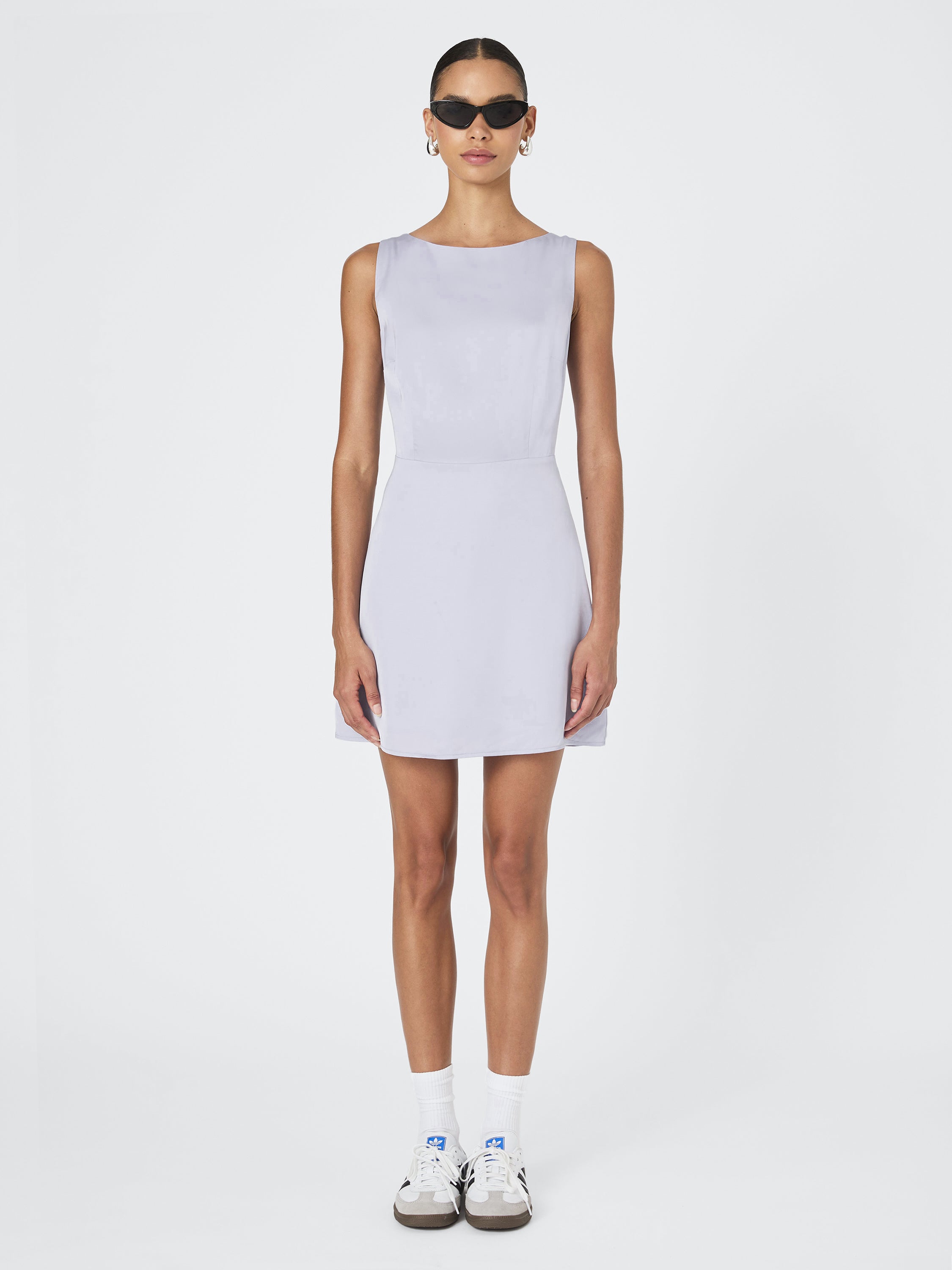 Ennis Satin Low Back Mini Dress