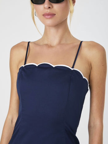 Alexis Cotton Scallop Mini Dress