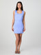 Carey Satin Scoop Neck Mini Dress