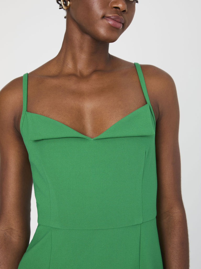 パメオポーズ　Velor Mandarin Mini Dress green パメオポーズ Velor Mandarin Mini Dress green