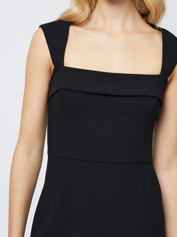 Whisper Foldover Square Neck Mini Dress