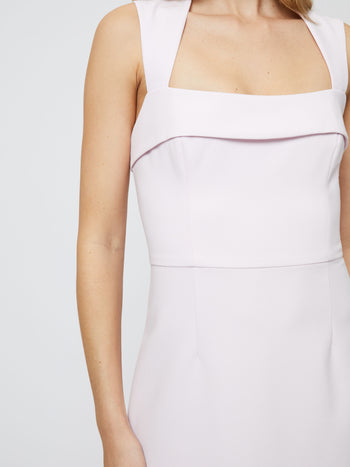 Whisper Foldover Square Neck Mini Dress