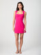 Whisper Foldover Square Neck Mini Dress