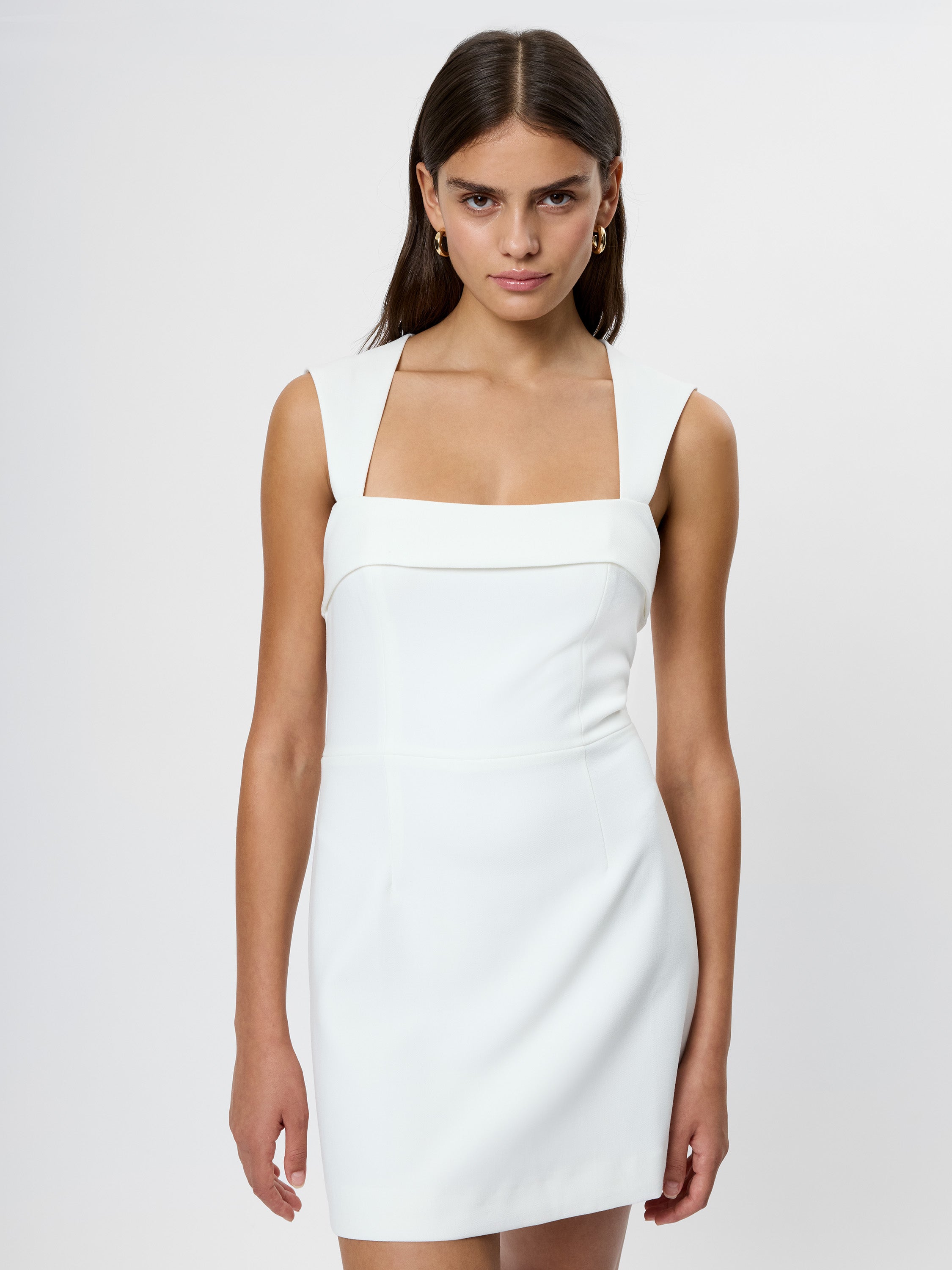 WHISPER FOLDOVER SQUARE NECK MINI DRESS View 2 | Occassion Dresses