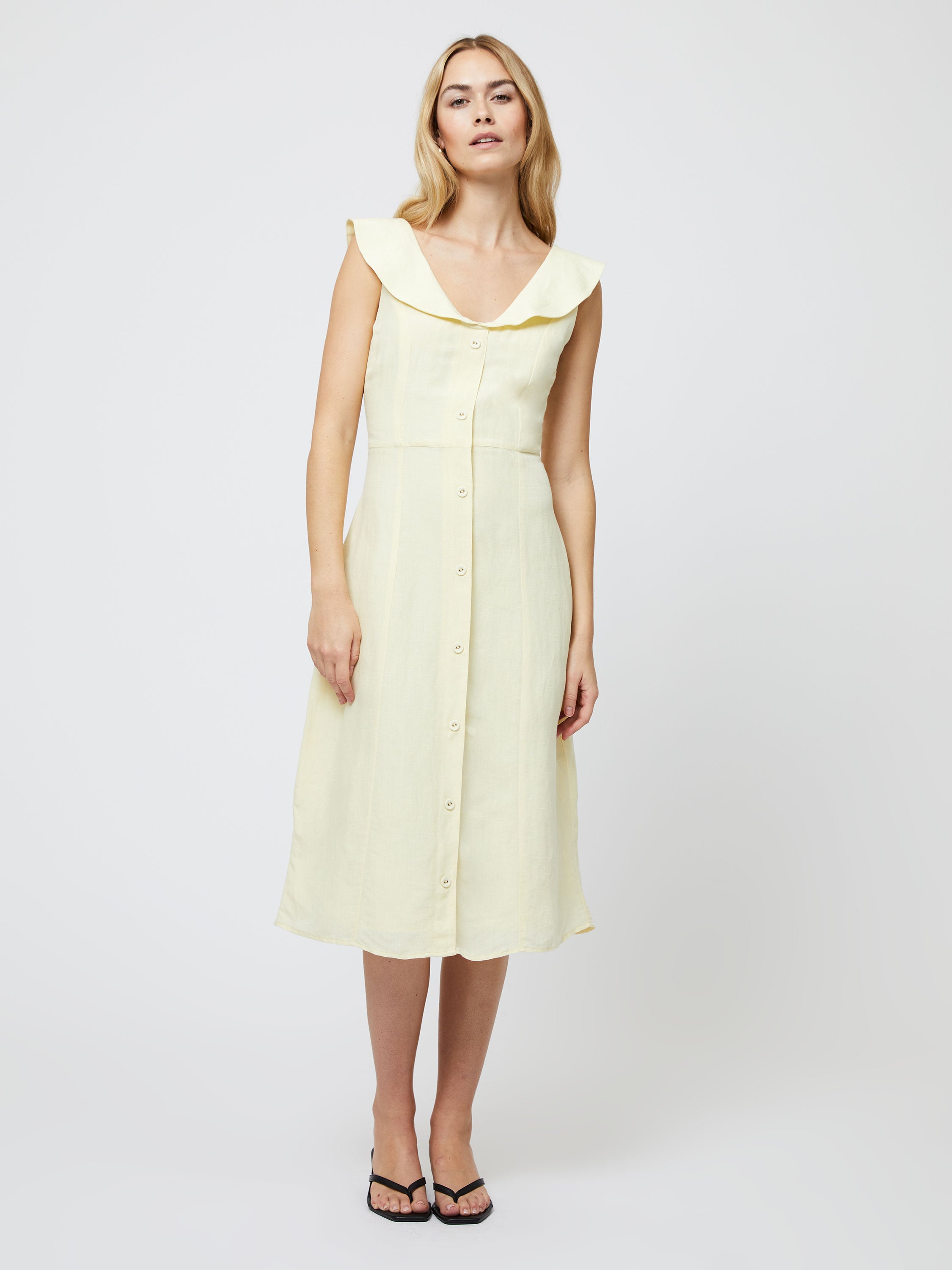 ワンピース BAU by Bride And You ALLISON Vneck open collar midi dress (S Plan your wedding with bride and you