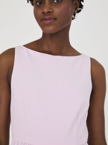 Whisper Boat Neck Mini Dress